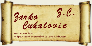 Žarko Čukalović vizit kartica